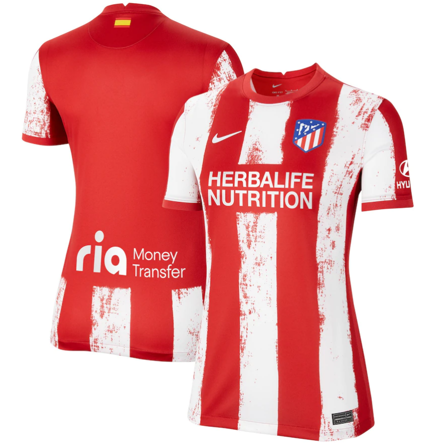 2021/22 Atletico Madrid Women Home Kit Soccer Jersey